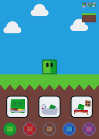 Take care of green cube and his friends