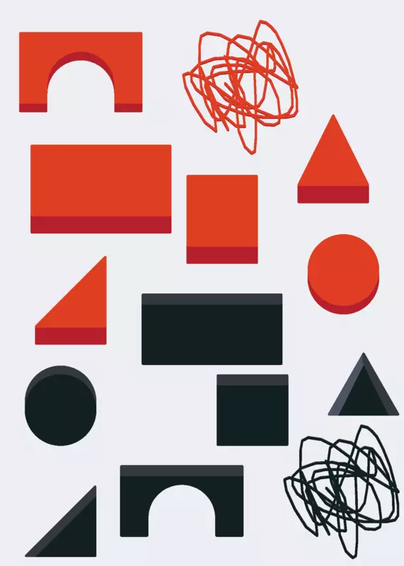 Shapes by @JustABrick