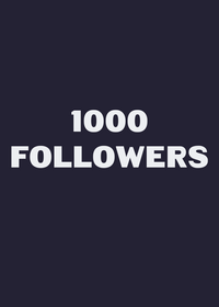 1000 FOLLOWERS !!!!