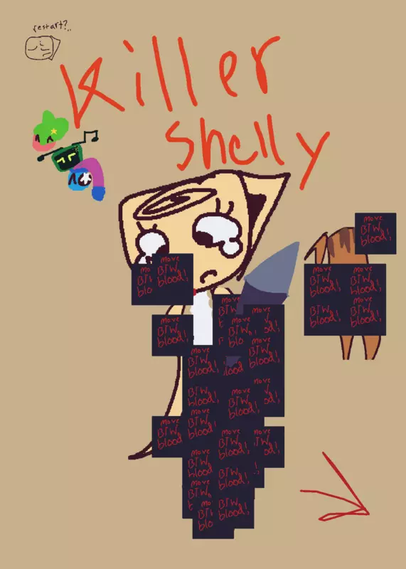 K1ll3r sh3lly (bl00d n0t sc3ry) by @cutiepiee1401