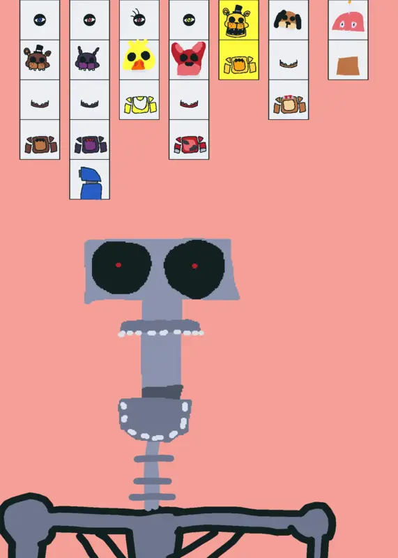 Fnaf 1 puzzle by @psyho_psyhologist
