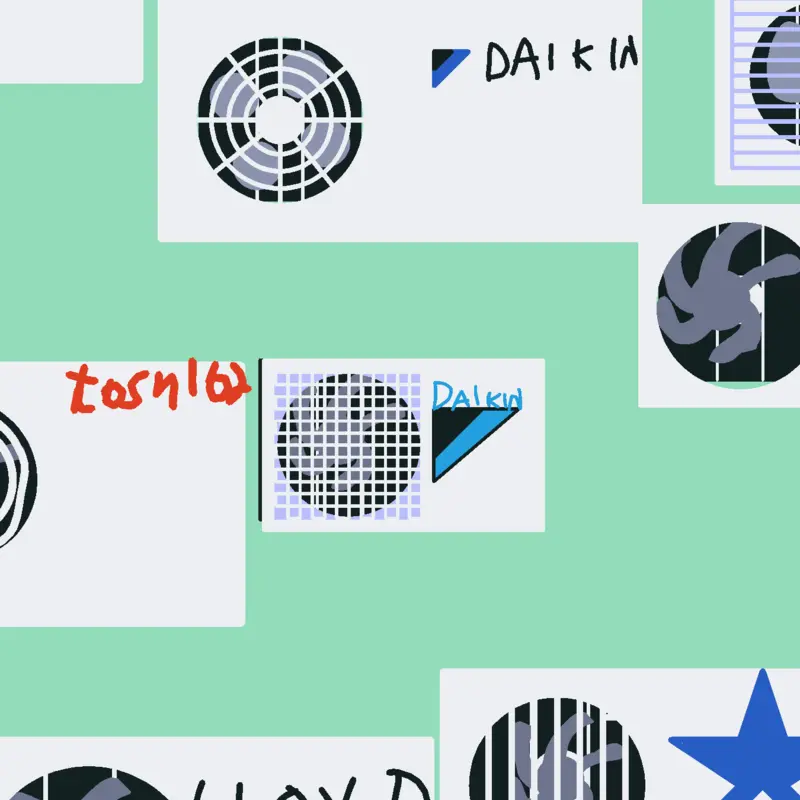 Air conditioner, aircon , ac by @purplecube_antiemojicat