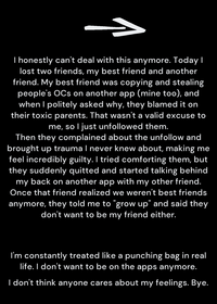 Also, feels like I have a broken heart.