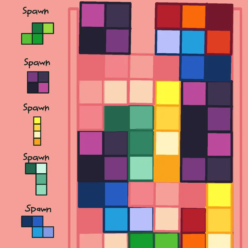 Colorful tetris 🚟 by @-Norastella