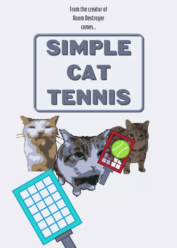 Simple Cat Tennis by @AnimalGamesREAL