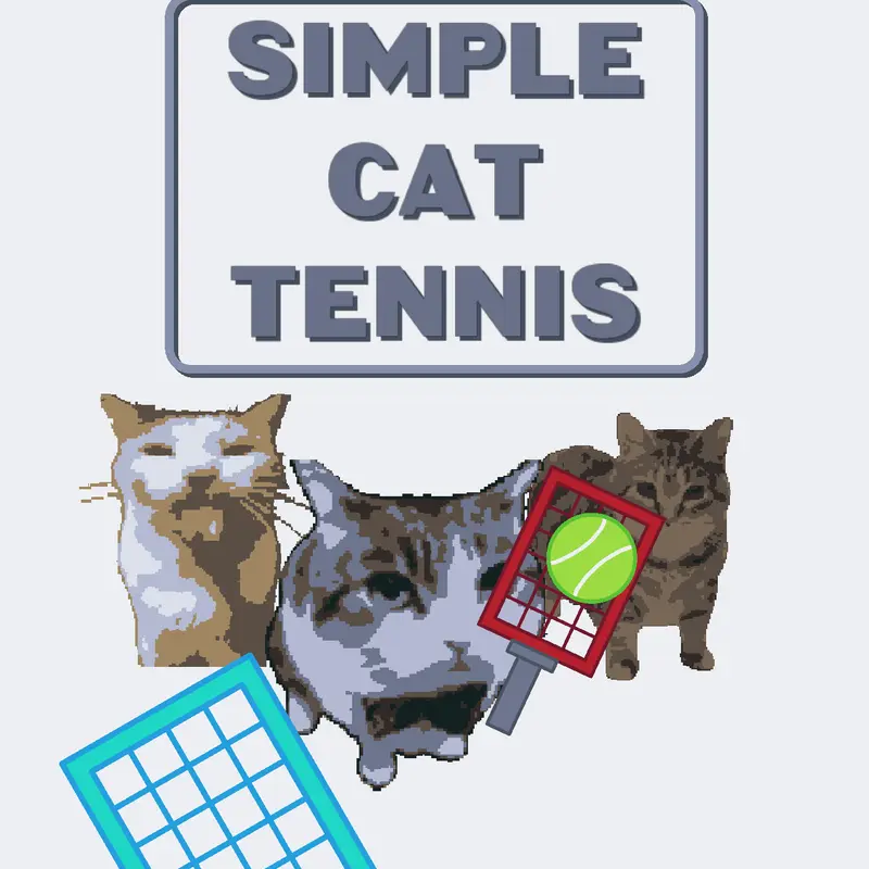 Simple Cat Tennis by @AnimalGamesREAL