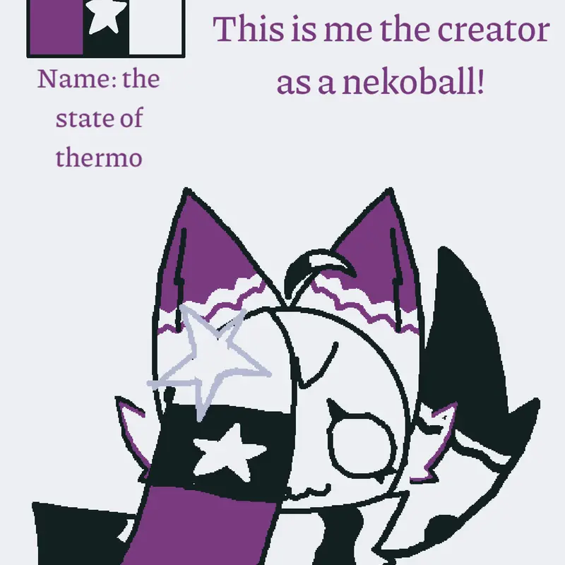 Me the creator as a nekoball! by @TH3RM0_N3K0B4LLS