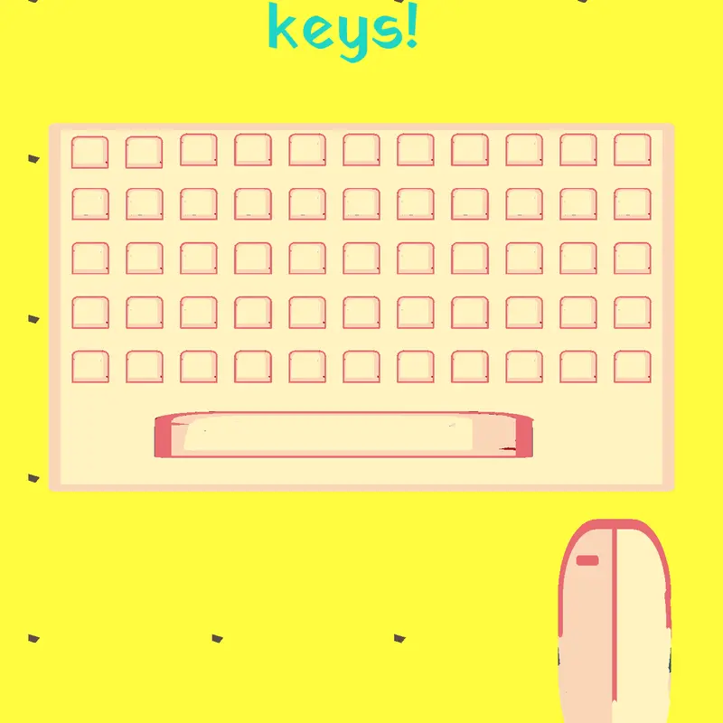 Click the keys ( you can click da mouse) by @KoKonutz