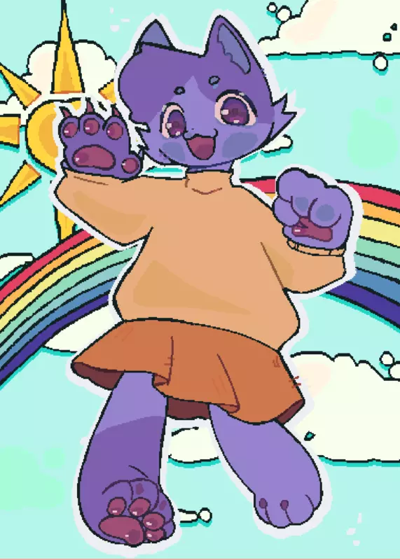 Free art cat by @h0t_l3mon