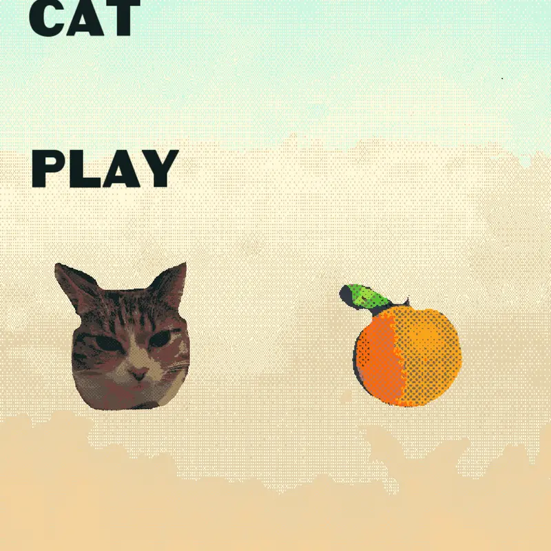 Halftone Cat by @ThatGreenGuy