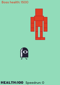 Boss fight with Red Block Guy