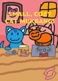 Small cozy cat mukbang :3