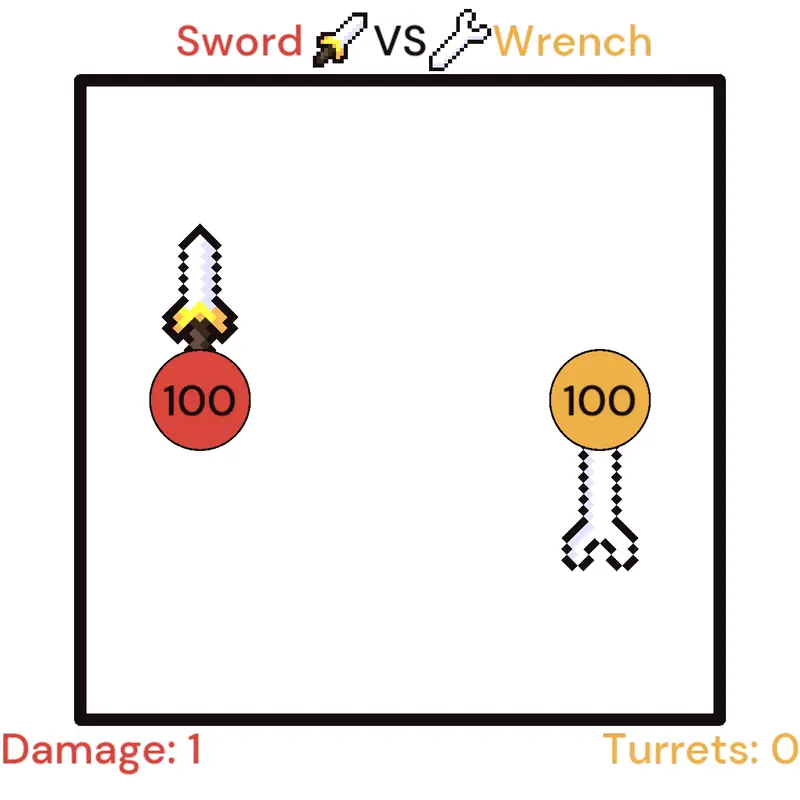 Sword⚔️ vs Wrench🔧; who will win? by @DoodleGal