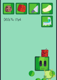 Take care of green cube!