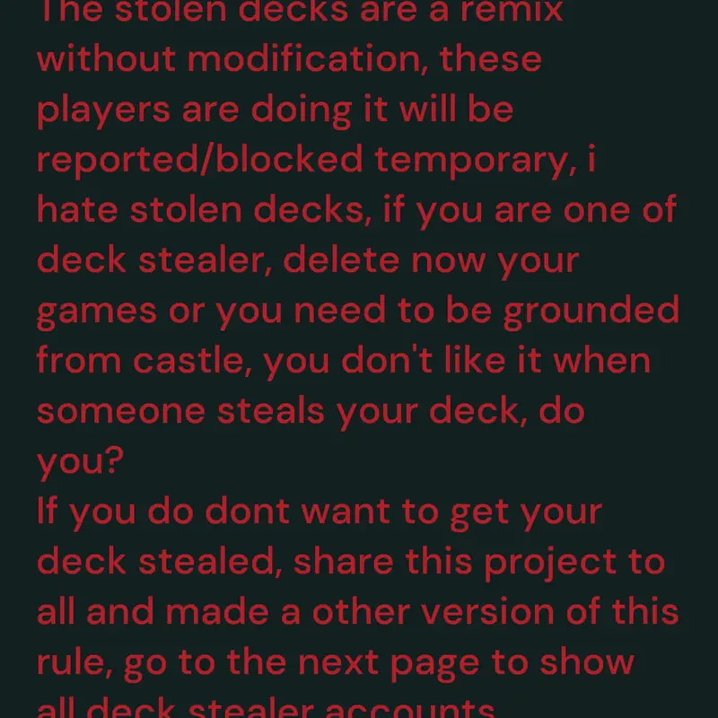 A new rule by @Iwantcastle