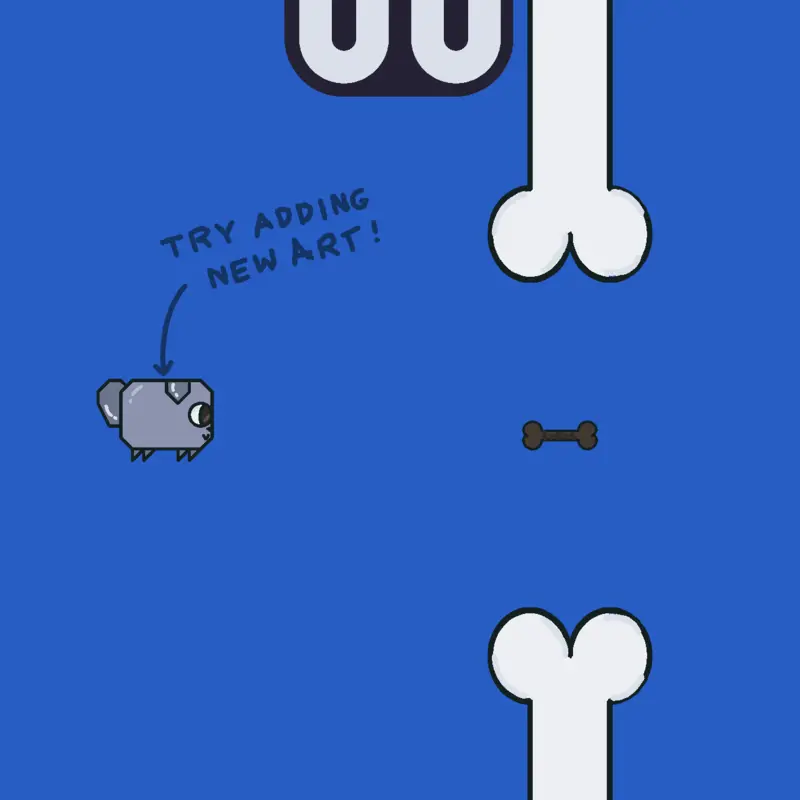 Flappy pebbles by @Annalaya