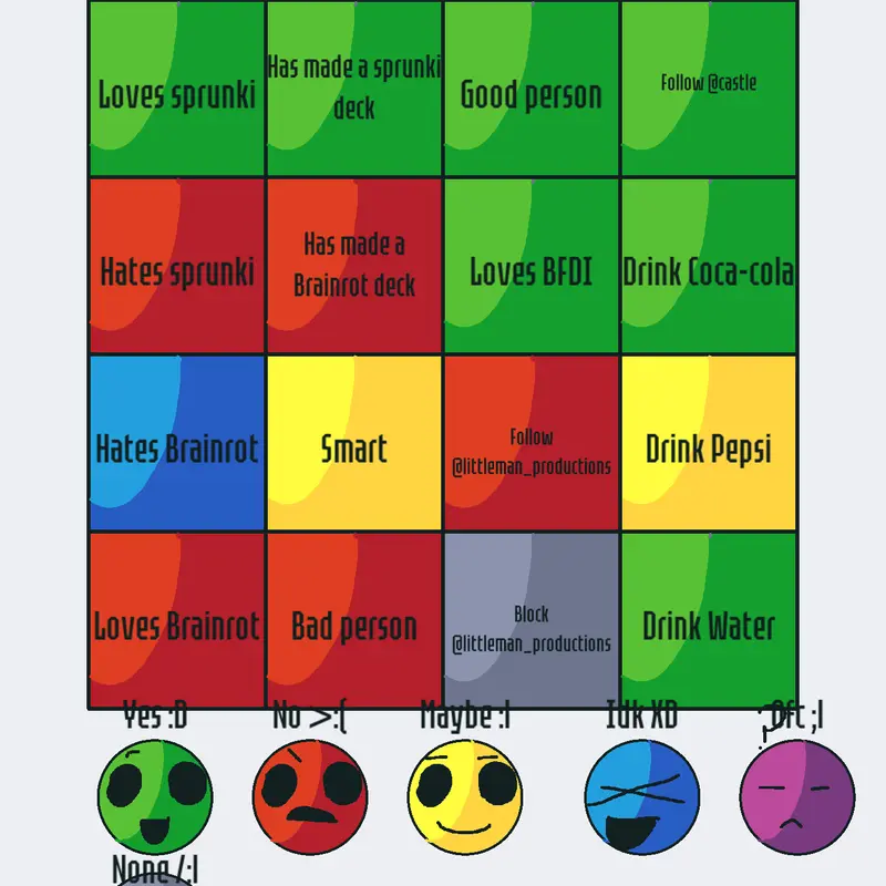 Meu bingo. by @xtoddy