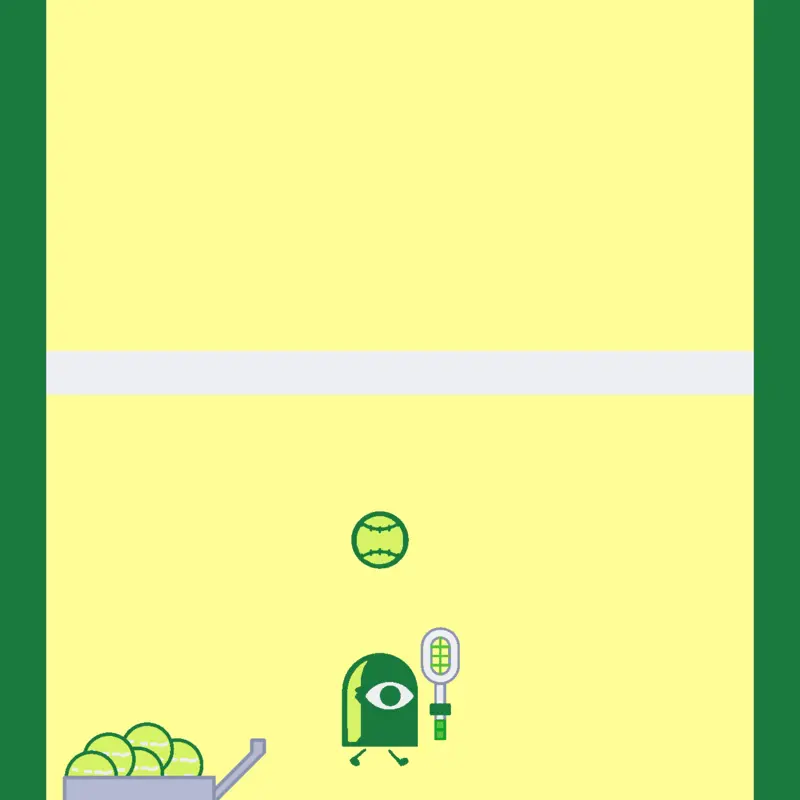 play tennis with random people by @doodlescraps