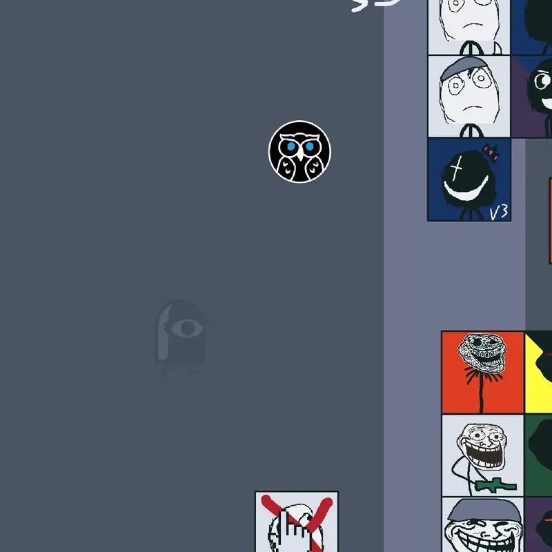 Trollface versus derp by @TheMaster10