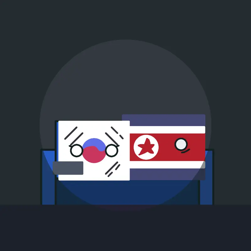 nouth and sorth korea by @victorier