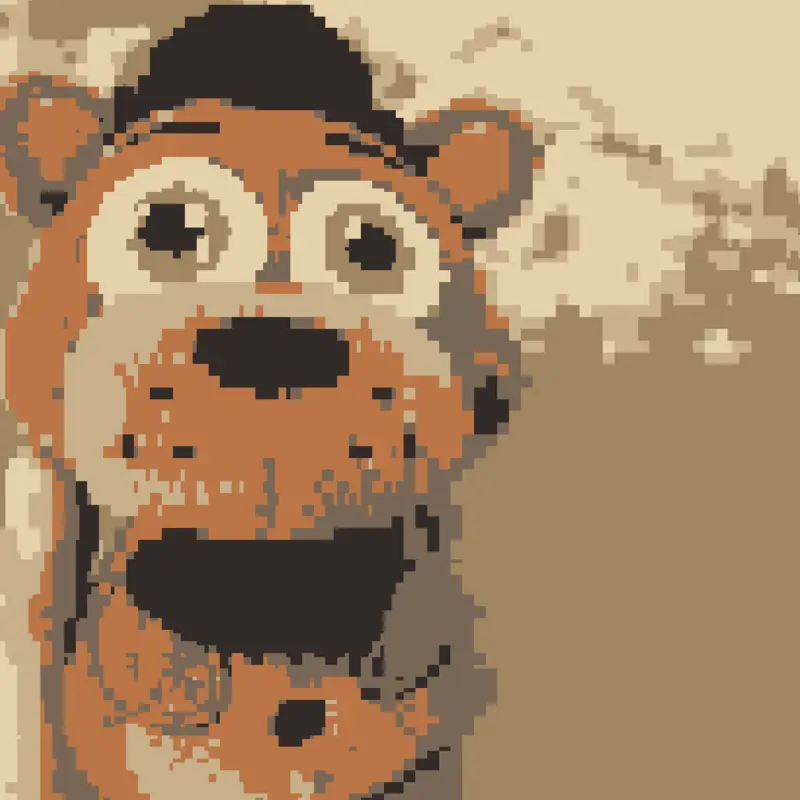 A baby toy Freddy plushie by @M4NGl3_F4N