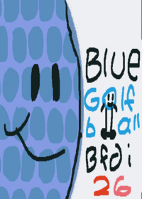 Blue golf ball remastered