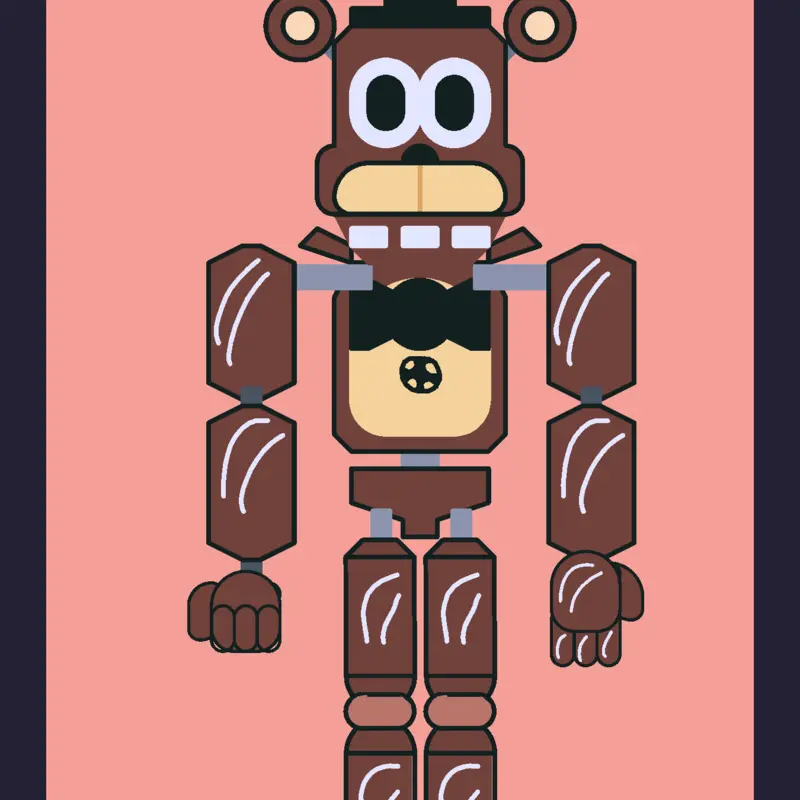 This is a Freddy fazbear ragdoll by @fazboi