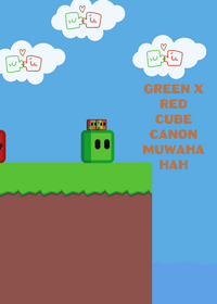 Green cube x Red cube love Canon