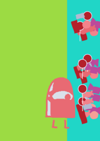 Peppa character steals candies/grounded