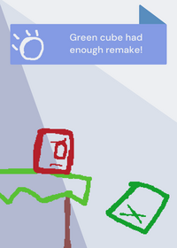 Green cube had enough