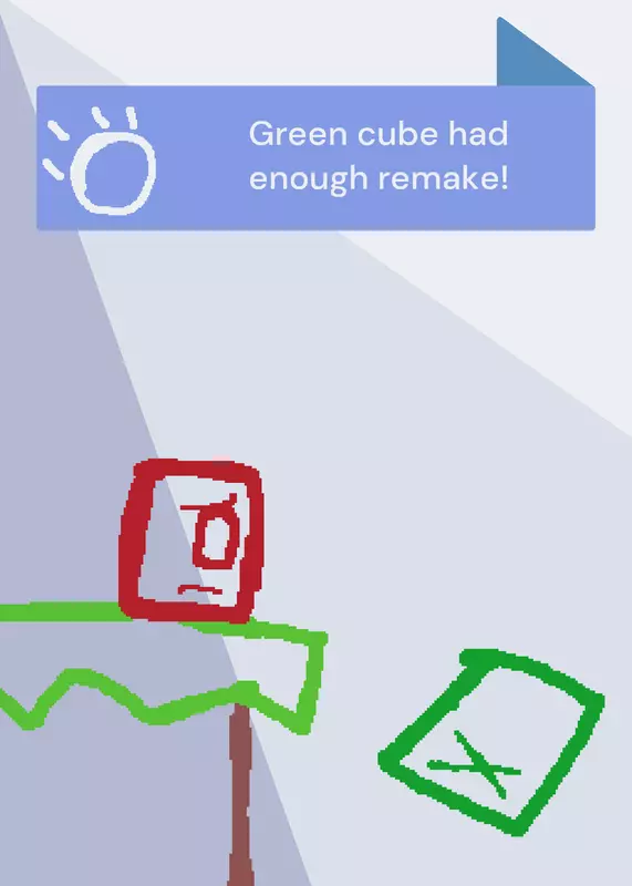 Green cube had enough by @BlueCube_Offical