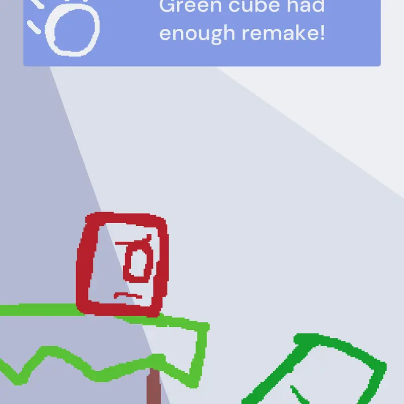 Green cube had enough by @BlueCube_Offical