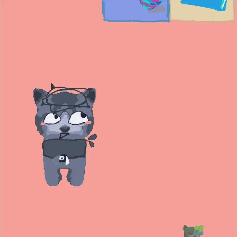 Mini newborn chibi cat by @Mini_number