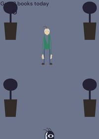 Ahh scary! Baldi with no mouth but dumb!