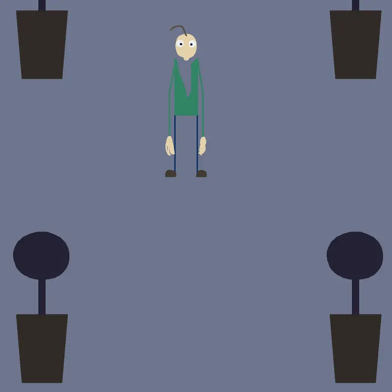 Ahh scary! Baldi with no mouth but dumb! by @explodingblocksss
