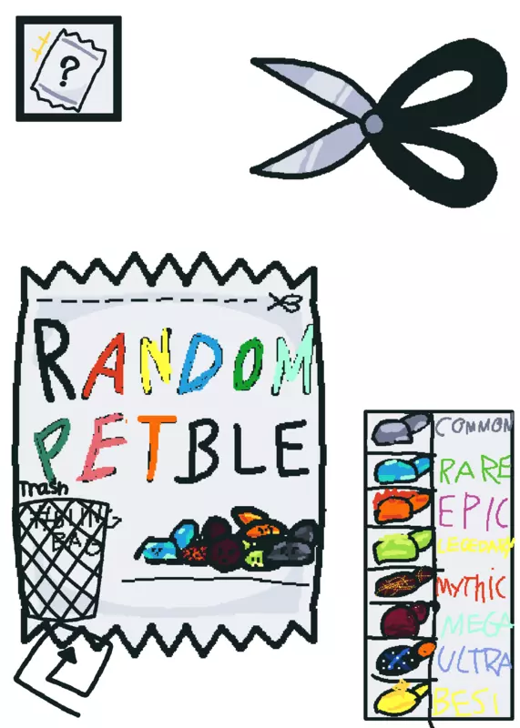 Pet the pebble the dog #dandy world #Lwg by @BakdSpectre39k