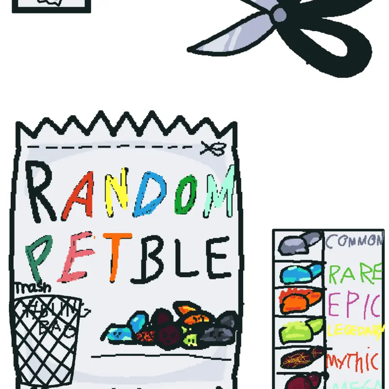 Pet the pebble the dog #dandy world #Lwg by @BakdSpectre39k