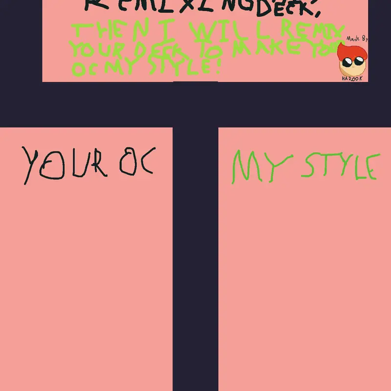 Drawing your oc in my style! by @Harook