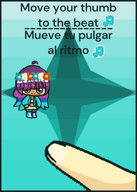 [~Move your thum to the beat/Mueve tu pulgar...