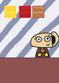 Shelly eats noodles