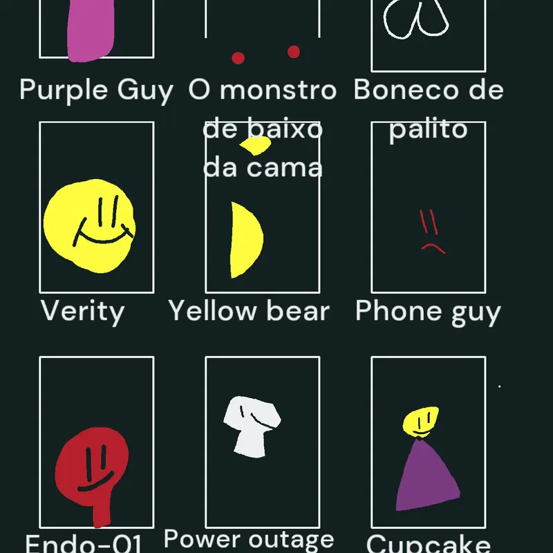 Sustos de personagens novos by @Joao134