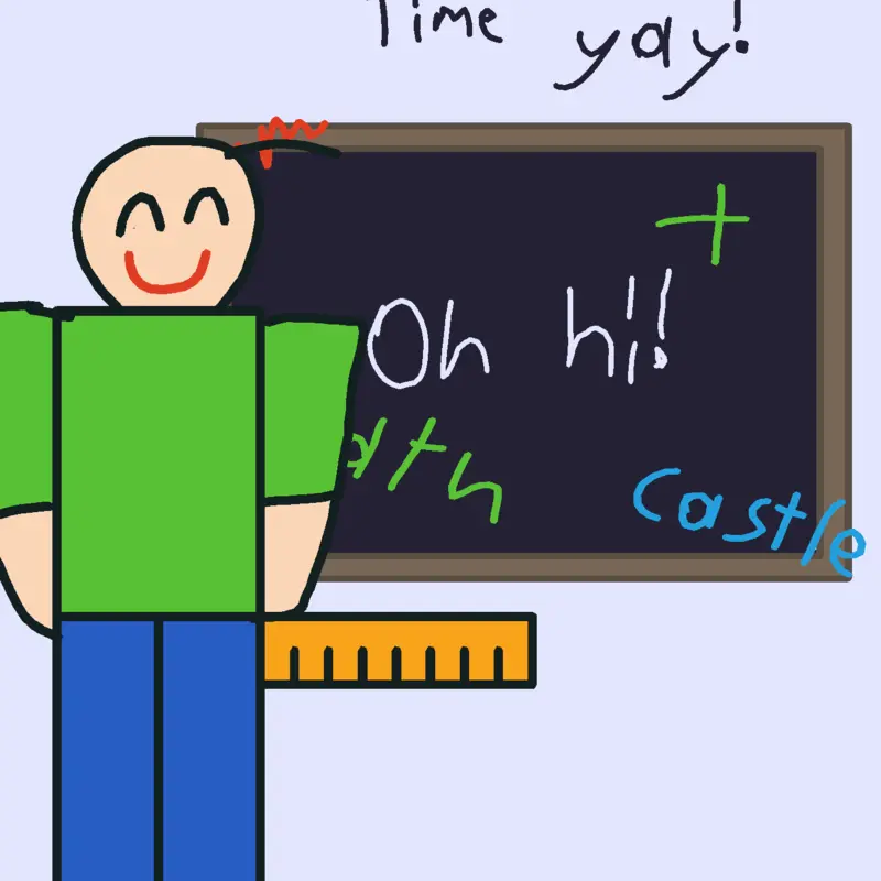 Baldis teaching time yay! by @the_hairlessguy
