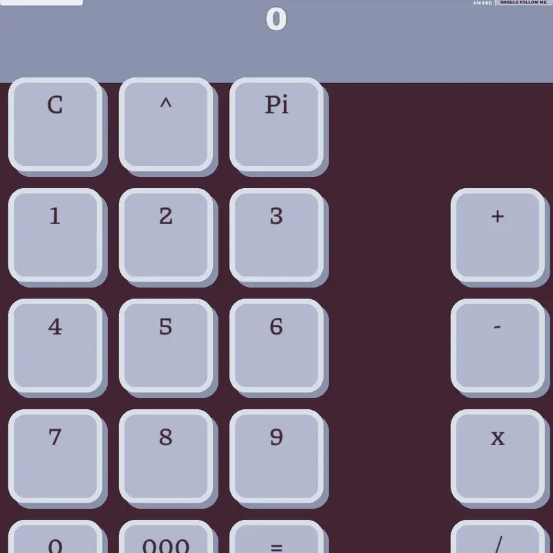 Working Calculator by @EarthTheUser