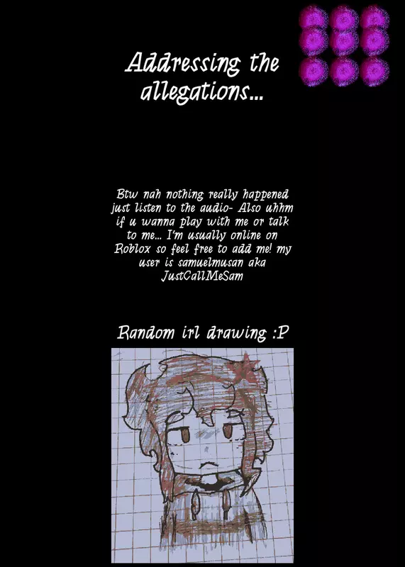 addressing the recent allegations... by @just_call_me_sam