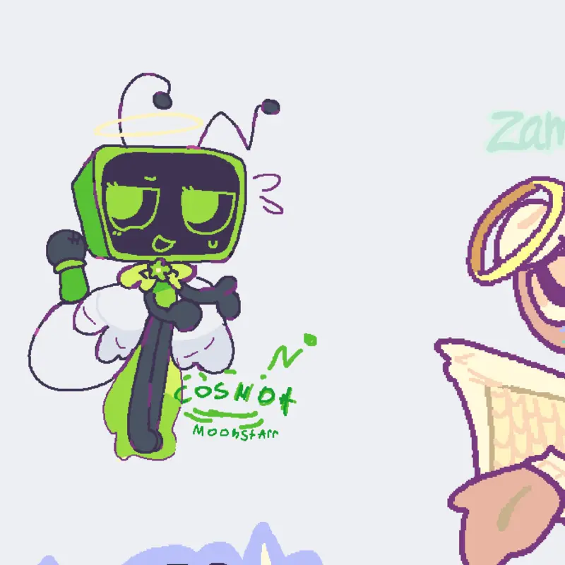Draw your fav character as an angel! by @UN1D3N