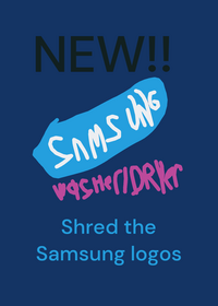 Shred the Samsung logos