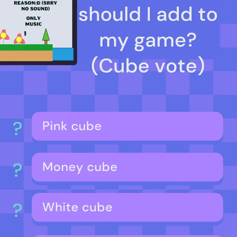 What cube should I add to my game? by @redfor018