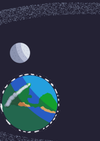 View Of Earth And Moon