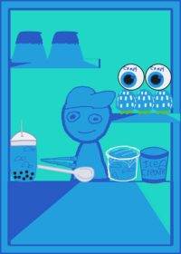 feed the blue boy