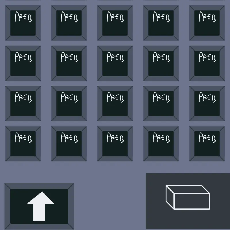 Keyboard simulator by @apractur
